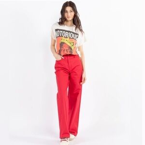THE SCRIPT Wide Leg "Nicola" Pants Framboise" Red size 4
